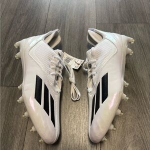 Adidas Adizero Scorch Football Cleats White/Black Mens Size 12 FY8360 New
